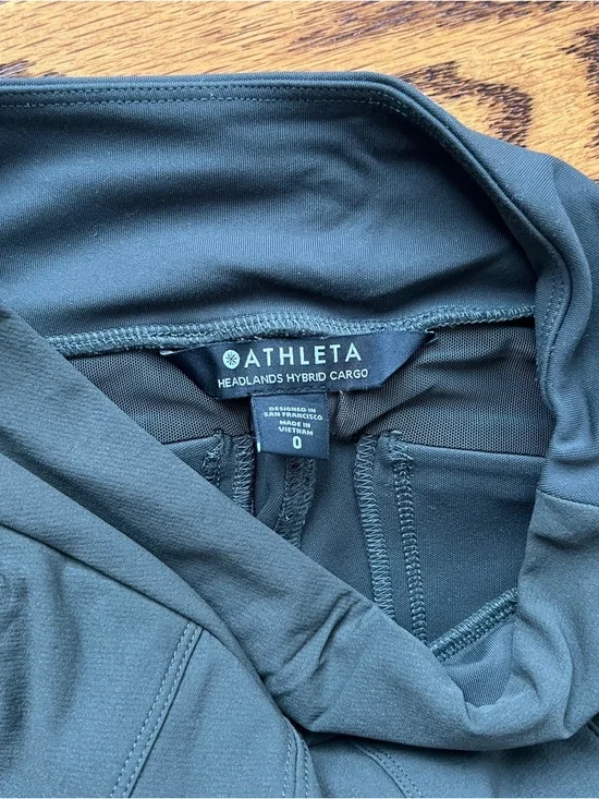 Athleta Green Performance Cargo Leggings - Picture 3 of 4